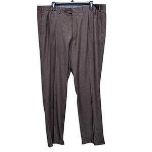 Lauren Ralph Lauren Brown Dress Pleated Pants Size 40x32 Office Suit Big & Tall